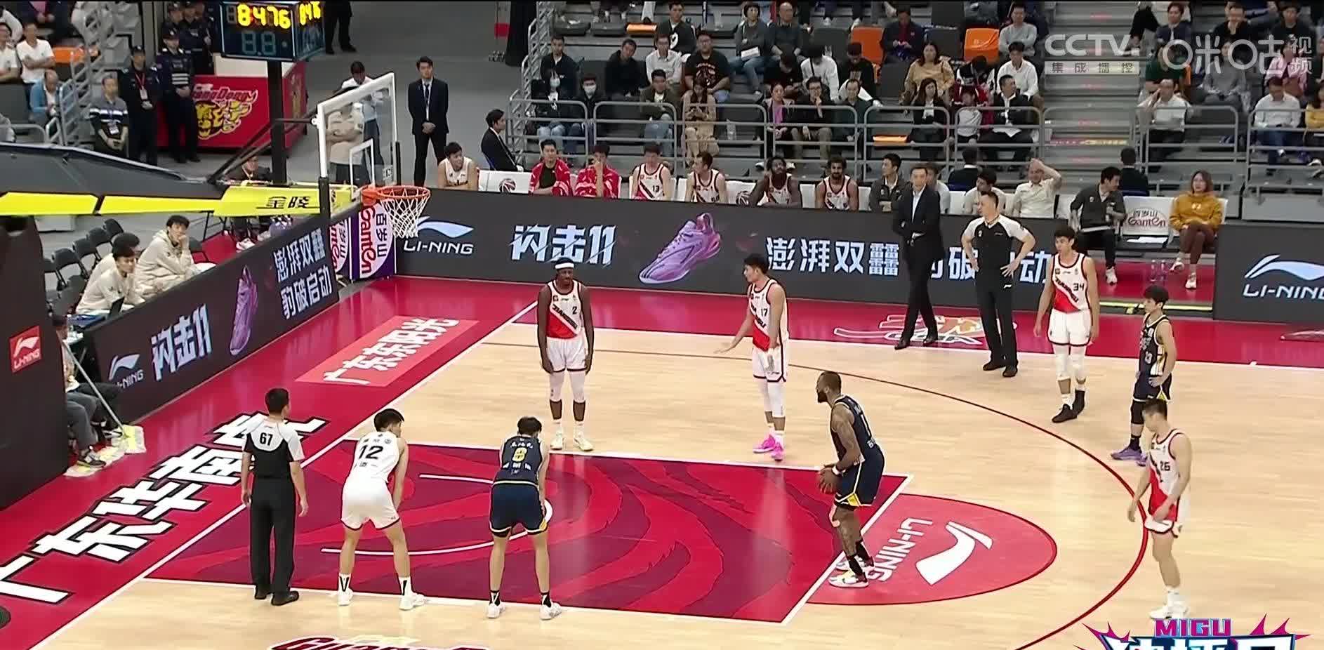 江苏男篮负于广东男篮，遭遇两连败